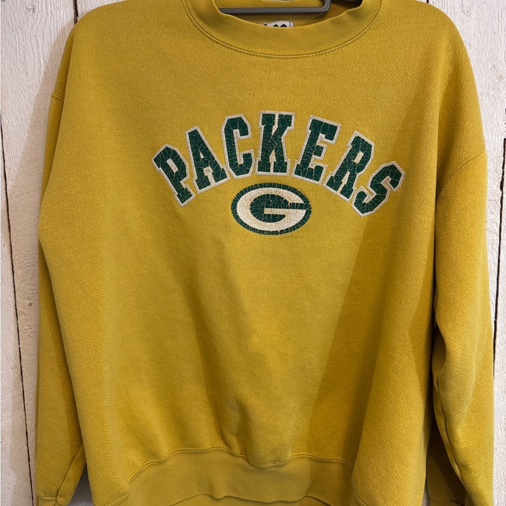 Vintage Lee Sports Yellow and Green Sweatshirt